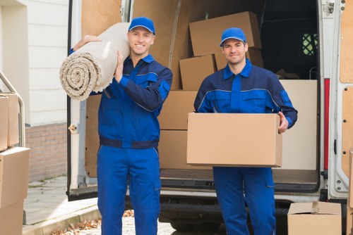Student removals planning and loading in Queens Park residential street