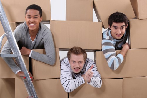 Queens Park flat move with careful loading in a narrow street