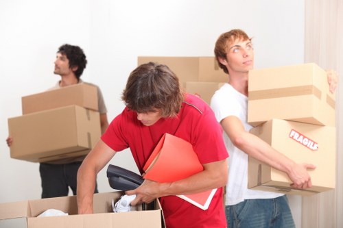 Local moving truck parked for a Queens Park home or office move
