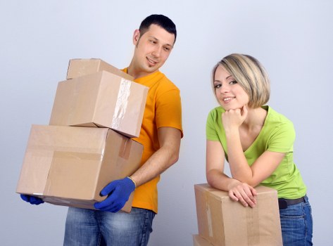 Commercial movers handling office equipment in Queens Park