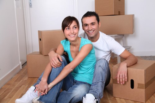 Careful loading of furniture for a Queens Park relocation